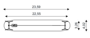 Габаритна схема Канатної дороги 0415. Вказані розміри: ширина, довжина, розміри меж зони безпеки. 