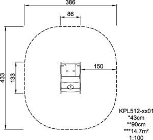 Габаритна схема машинки. Вказана висота, ширина та довжина виробу.