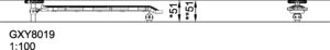 Бічна схема виробу. Вказана висота виробу.
