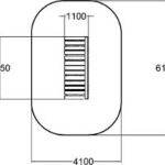 Габаритна схема Ігровий комплекс «MOOMINHOUSE», MP0101. Вказані розміри: ширина, довжина, межі зони безпеки.. 
